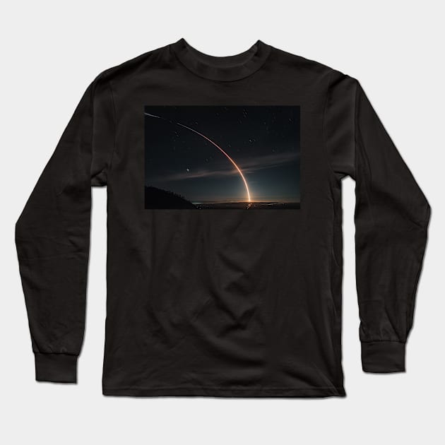 Falcon 9/Iridium 7 Long Sleeve T-Shirt by Sidetrakn